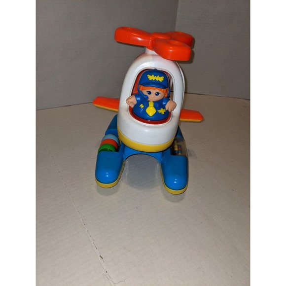Vintage 1987 Playskool Weebles Helicopter Sea Plane 2 Seater 1 Weeble Baby Toy - Picture 1 of 8